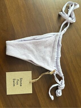 NWT Stone Fox Swim Lilac Terry Bikini Bottoms